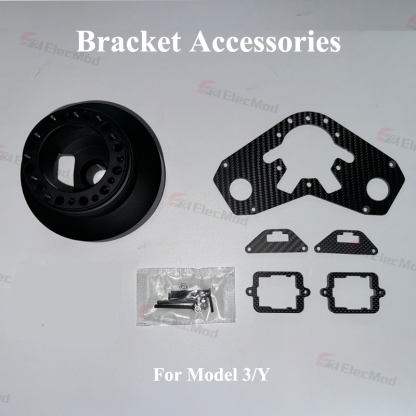 ElecMod Quick Release Track Racing Steering Wheel Bracket for Tesla Model 3/Y 