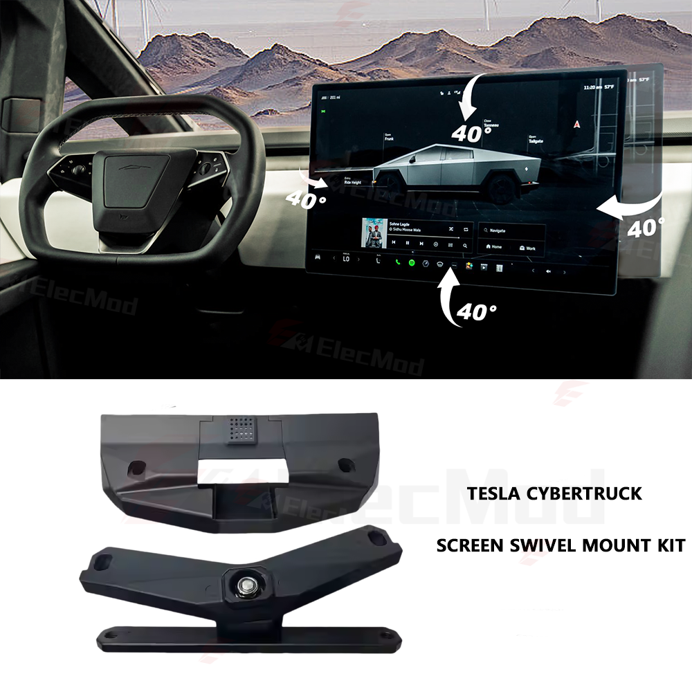 ElecMod Center Console Dashboard Touch Screen Swivel Mount kit  For Tesla Cybertruck