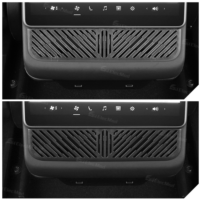 ElecMod Tesla Rear Air Conditioner Air Outlet Protective Cover For Model 3 Highland 2024+/ Model Y Juniper 2025+