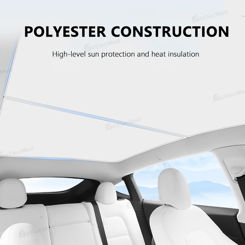 ElecMod Lightweight Simple Installation Roof Sunshade For Model 3/Y/Model 3 Highland/Model Y Juniper