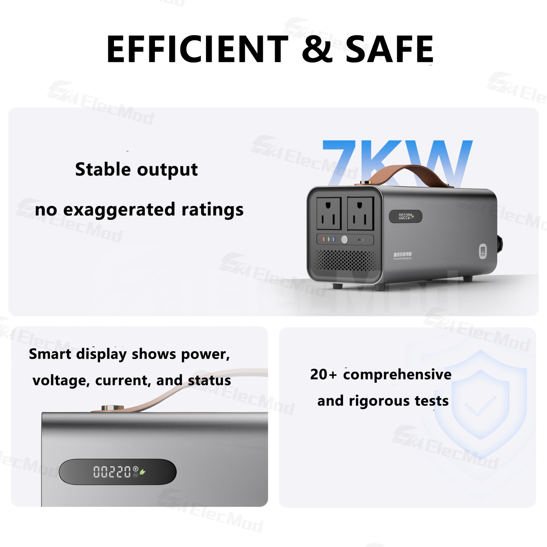 ElecMod Tesla V2L Adapter Discharge Device Adapter (North America Version) For Tesla Model S3XY