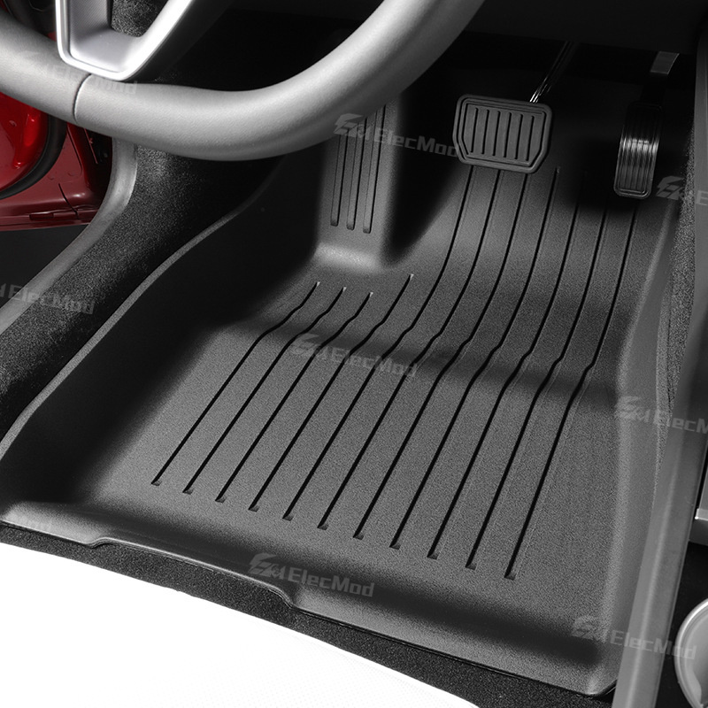 ElecMod Tesla TEP Floor Mats Non-slip Waterproof Durable Car Mats For 2024+ Model 3 Highland