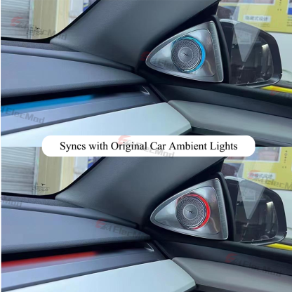 ElecMod 4D Rotating Tweeter with Ambient Light For Tesla Model 3/Y/Model 3 Highland