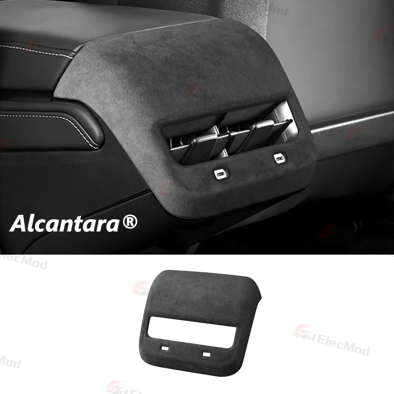 ElecMod Alcantara Rear AC Vents Trim Cover For Tesla Model 3/Y