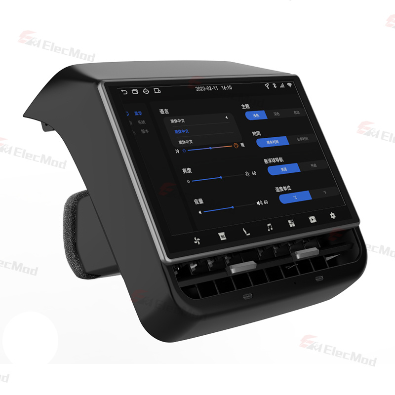 ElecMod 8.6-inch Rear Entertainment Display For Tesla Model 3/Y (Android & Large Air Vent)