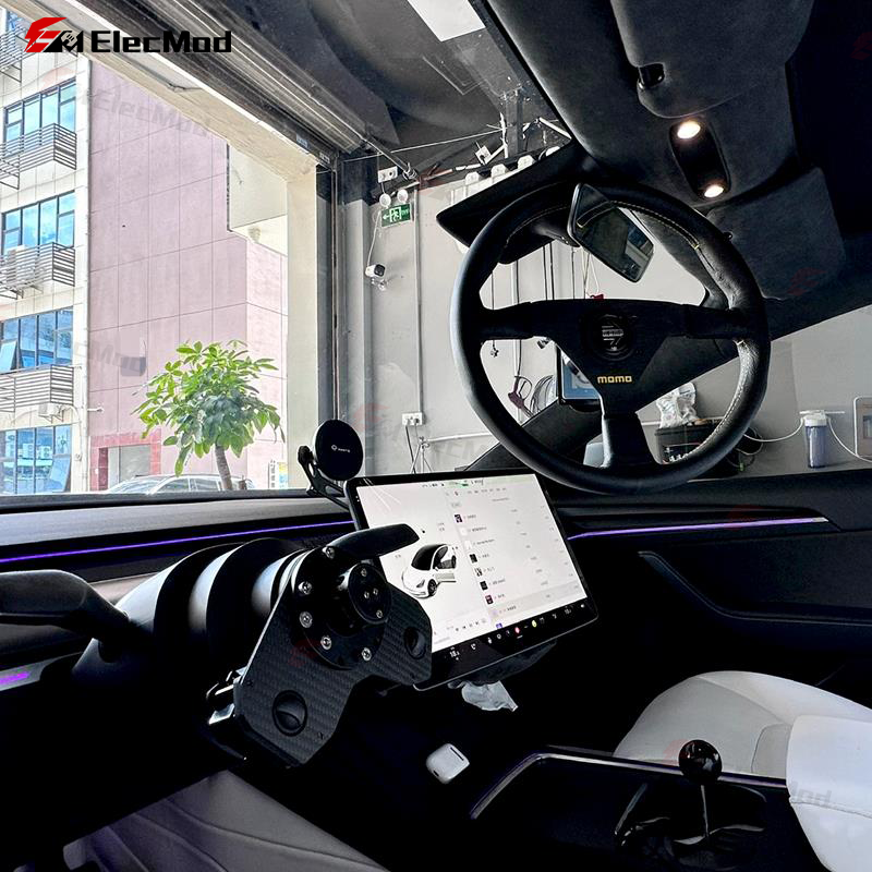ElecMod Quick Release Track Racing Steering Wheel Bracket for Tesla Model 3/Y 