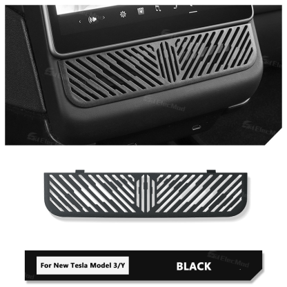 ElecMod Tesla Rear Air Conditioner Air Outlet Protective Cover For Model 3 Highland 2024+/ Model Y Juniper 2025+