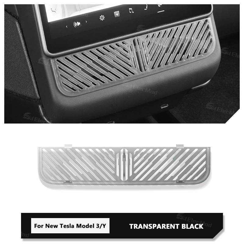 ElecMod Tesla Rear Air Conditioner Air Outlet Protective Cover For Model 3 Highland 2024+/ Model Y Juniper 2025+