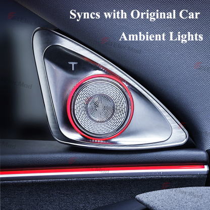 ElecMod 4D Rotating Tweeter with Ambient Light For Tesla Model 3/Y/Model 3 Highland
