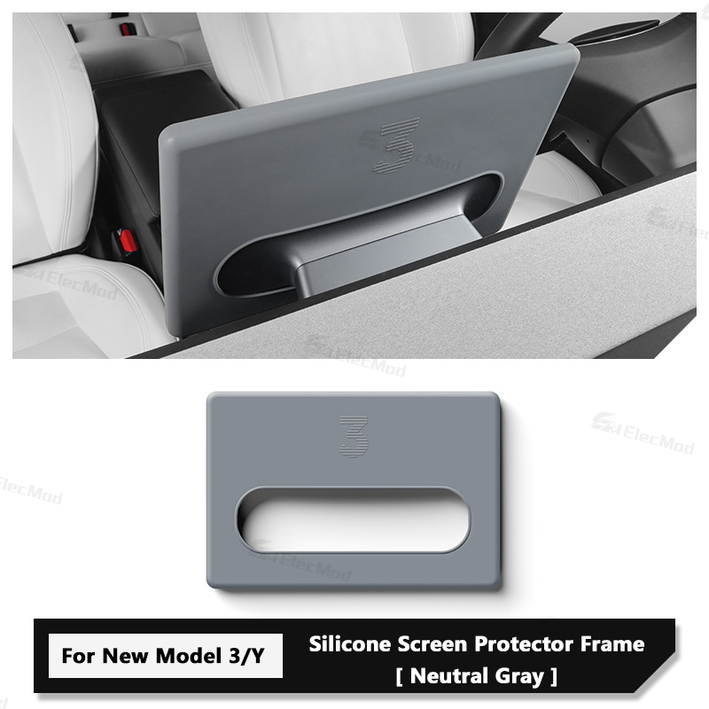 ElecMod Central Control Display Silicone Protector Cover For Tesla Model 3 Highland/Model Y Juniper