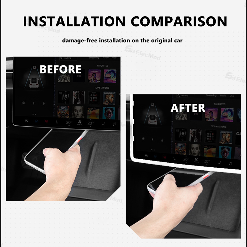 ElecMod Central Control Display Silicone Protector Cover For Tesla Model 3 Highland/Model Y Juniper