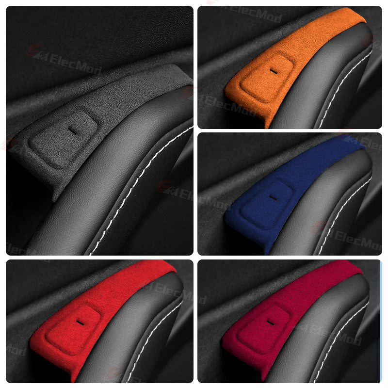 ElecMod Alcantara Door Button Switch Trim Cover For Tesla Model 3/Y