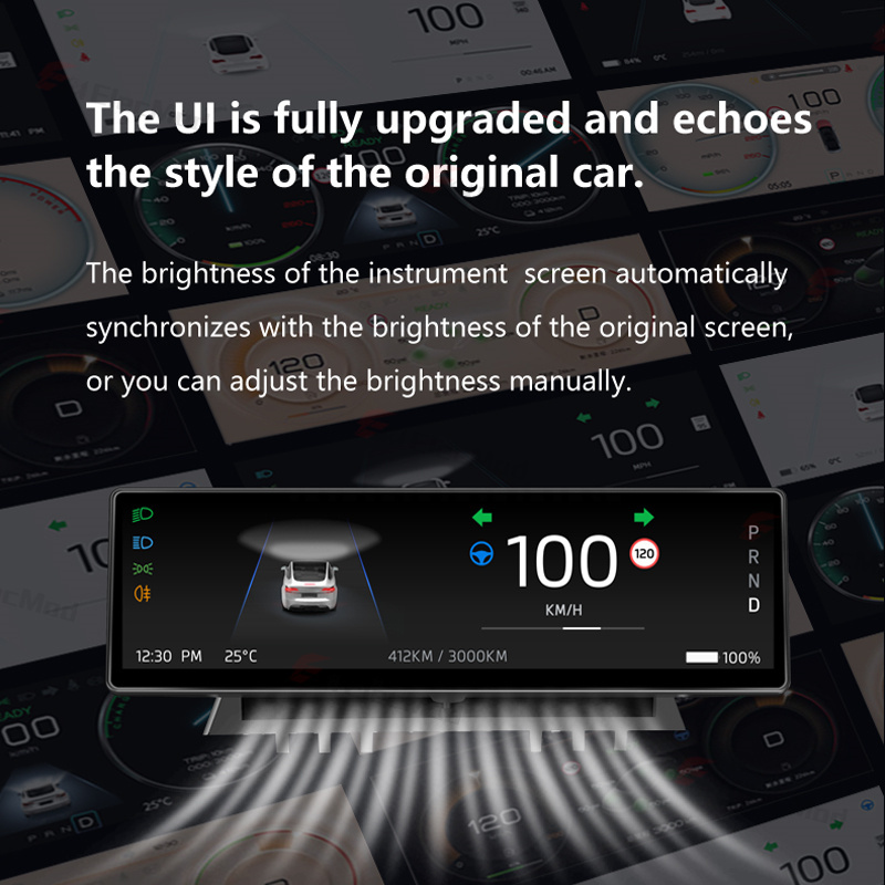 ElecMod 8.8-Inch Touch Screen Instrument Cluster for Tesla Model 3/Y