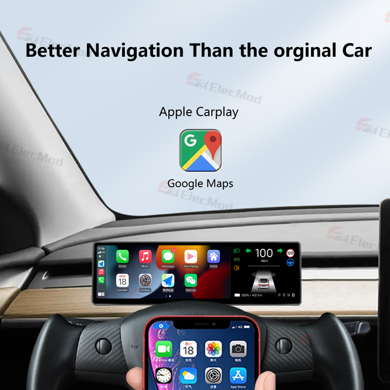 ElecMod 8.8-Inch Touch Screen Instrument Cluster for Tesla Model 3/Y