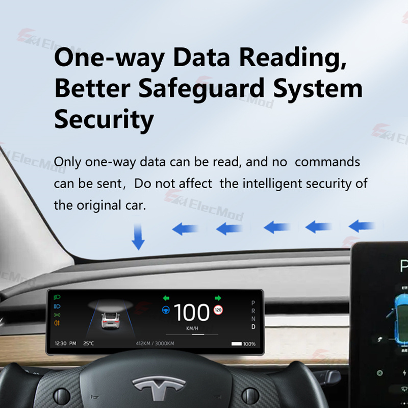 ElecMod 8.8-Inch Touch Screen Instrument Cluster for Tesla Model 3/Y