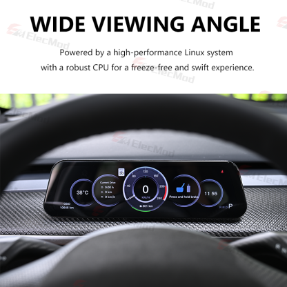 ElecMod 9.6-inch CarPlay Instrument Cluster For Model 3/Y / Model 3 Highland