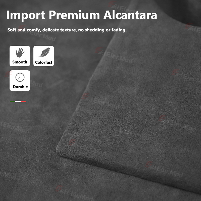 ElecMod Alcantara Center Console Trim Cover For Tesla Model 3/Y