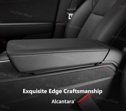 ElecMod Alcantara Center Console Side Trim Cover For Tesla Model Y