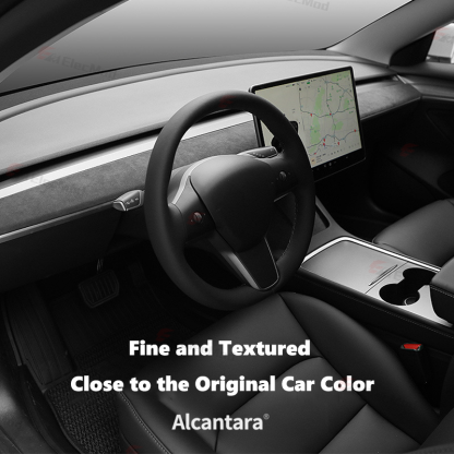 ElecMod Alcantara Dash Cap Trim Cover For Tesla Model 3/Y