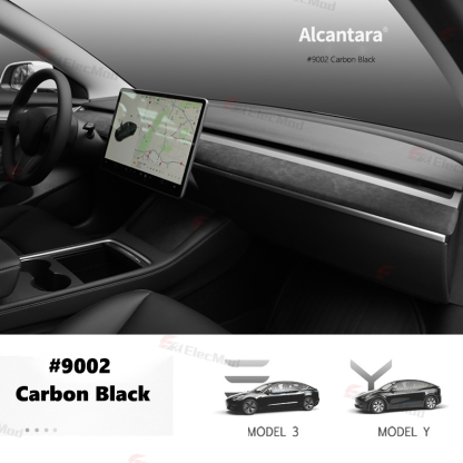 ElecMod Alcantara Dash Cap Trim Cover For Tesla Model 3/Y
