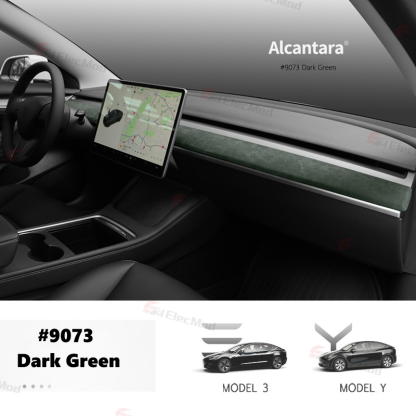 ElecMod Alcantara Dash Cap Trim Cover For Tesla Model 3/Y