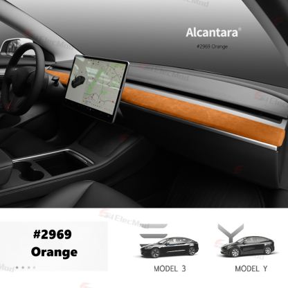 ElecMod Alcantara Dash Cap Trim Cover For Tesla Model 3/Y