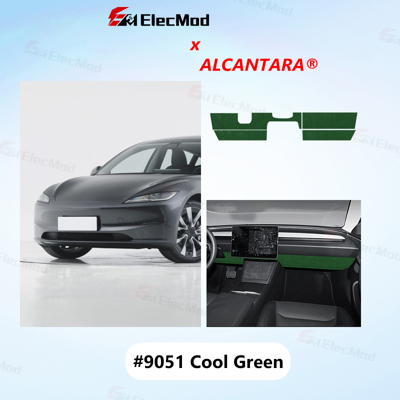 ElecMod Alcantara Dashboard Under-Panel Trim for Tesla Model 3 Highland