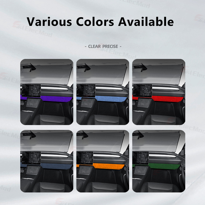 ElecMod Alcantara Dashboard Under-Panel Trim for Tesla Model 3 Highland