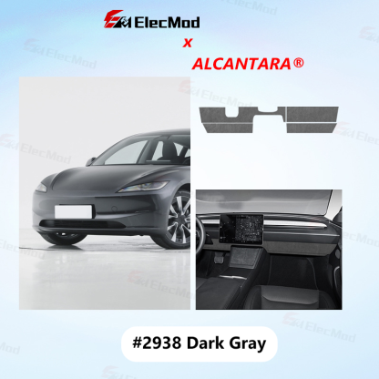 ElecMod Alcantara Dashboard Under-Panel Trim for Tesla Model 3 Highland