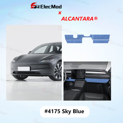 ElecMod Alcantara Dashboard Under-Panel Trim for Tesla Model 3 Highland