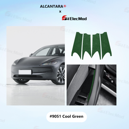 ElecMod Alcantara Inner Door Handle Trim Cover Sticker For Tesla Model 3 Highland