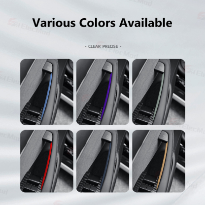 ElecMod Alcantara Inner Door Handle Trim Cover Sticker For Tesla Model 3 Highland