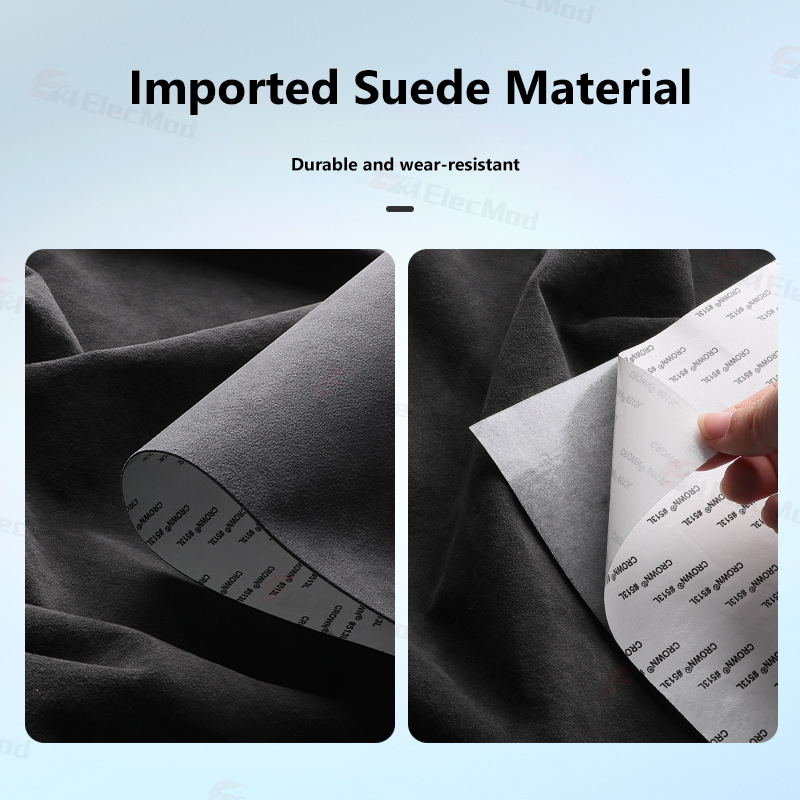 ElecMod Alcantara Inner Door Handle Trim Cover Sticker For Tesla Model 3 Highland