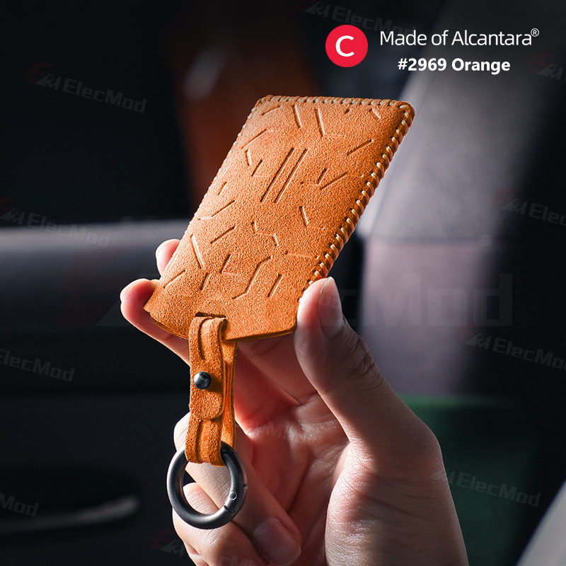 ElecMod Alcantara Key Card Holder for Tesla S3XY