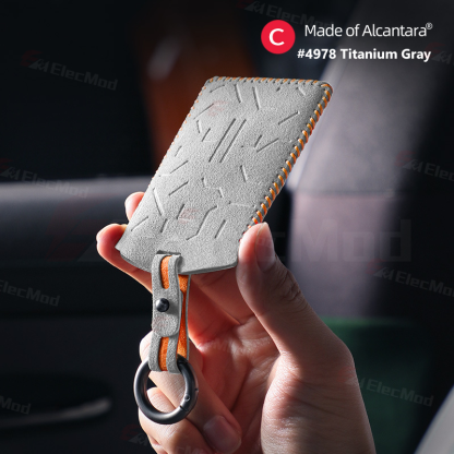 ElecMod Alcantara Key Card Holder for Tesla S3XY