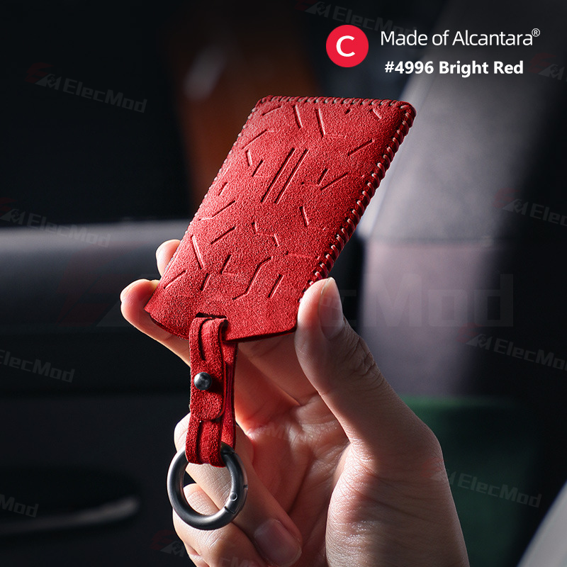 ElecMod Alcantara Key Card Holder for Tesla S3XY