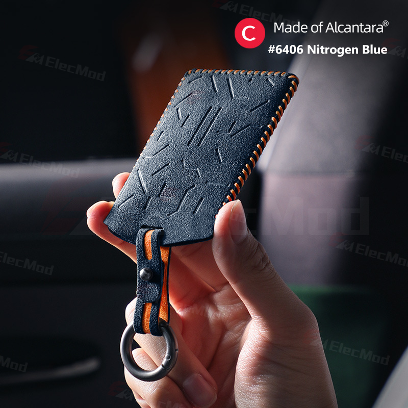 ElecMod Alcantara Key Card Holder for Tesla S3XY - Premium