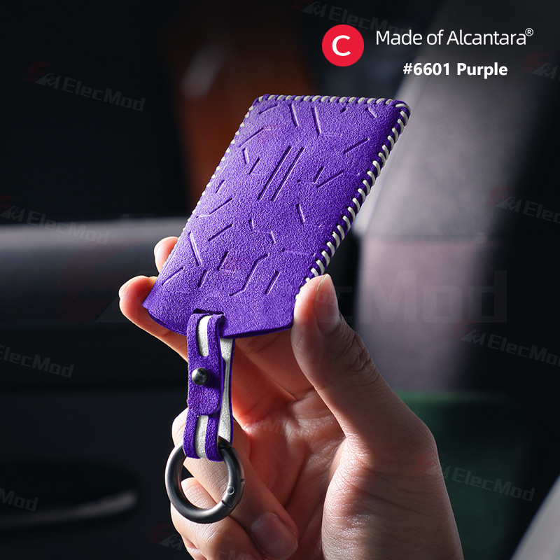 ElecMod Alcantara Key Card Holder for Tesla S3XY