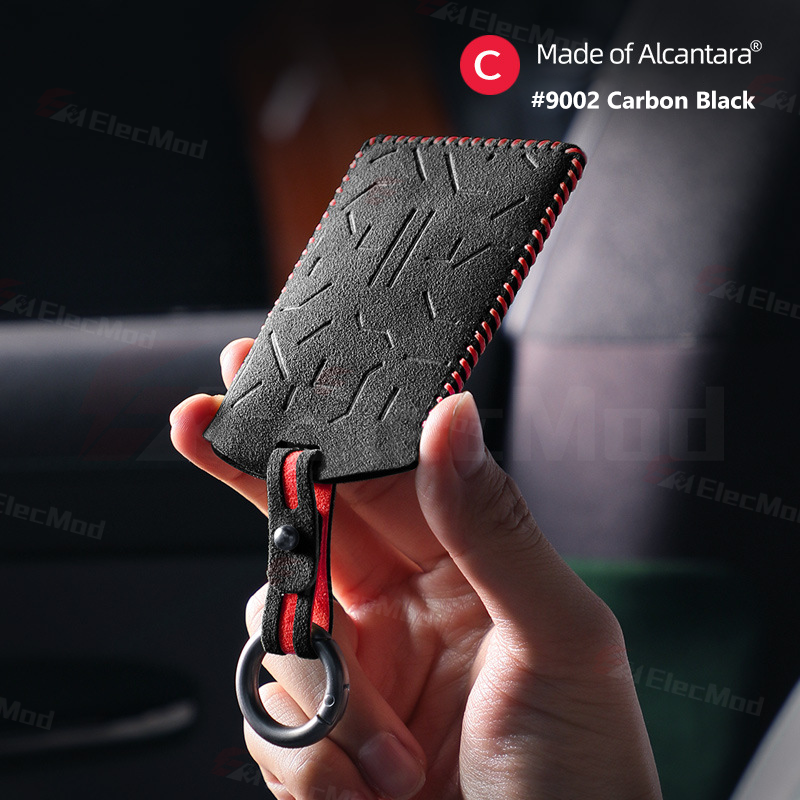 ElecMod Alcantara Key Card Holder for Tesla S3XY