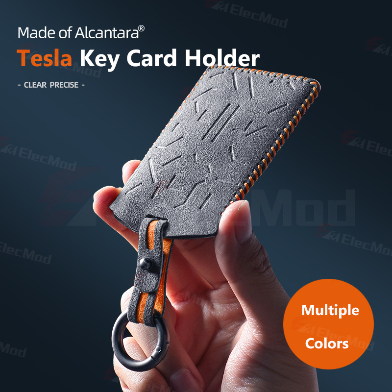 ElecMod Alcantara Key Card Holder for Tesla S3XY