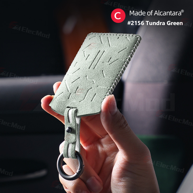 ElecMod Alcantara Key Card Holder for Tesla S3XY