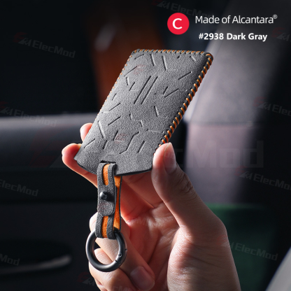 ElecMod Alcantara Key Card Holder for Tesla S3XY