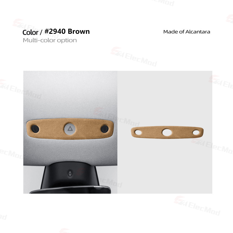 ElecMod Alcantara Reading Light Trim Cover For Tesla Model 3 Highland