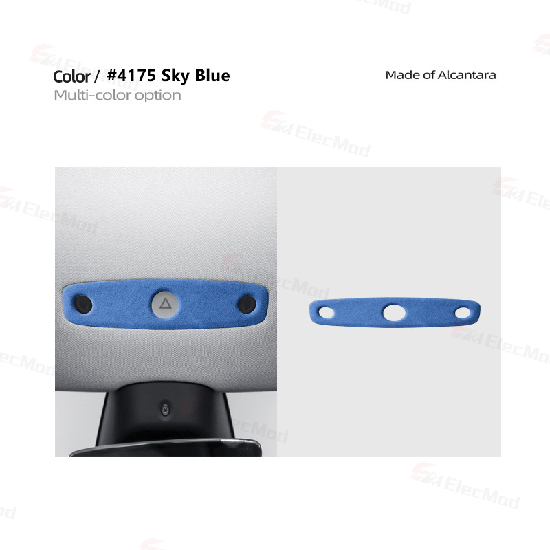 ElecMod Alcantara Reading Light Trim Cover For Tesla Model 3 Highland