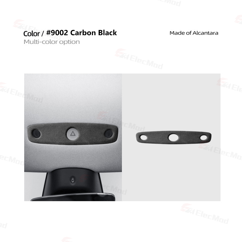 ElecMod Alcantara Reading Light Trim Cover For Tesla Model 3 Highland