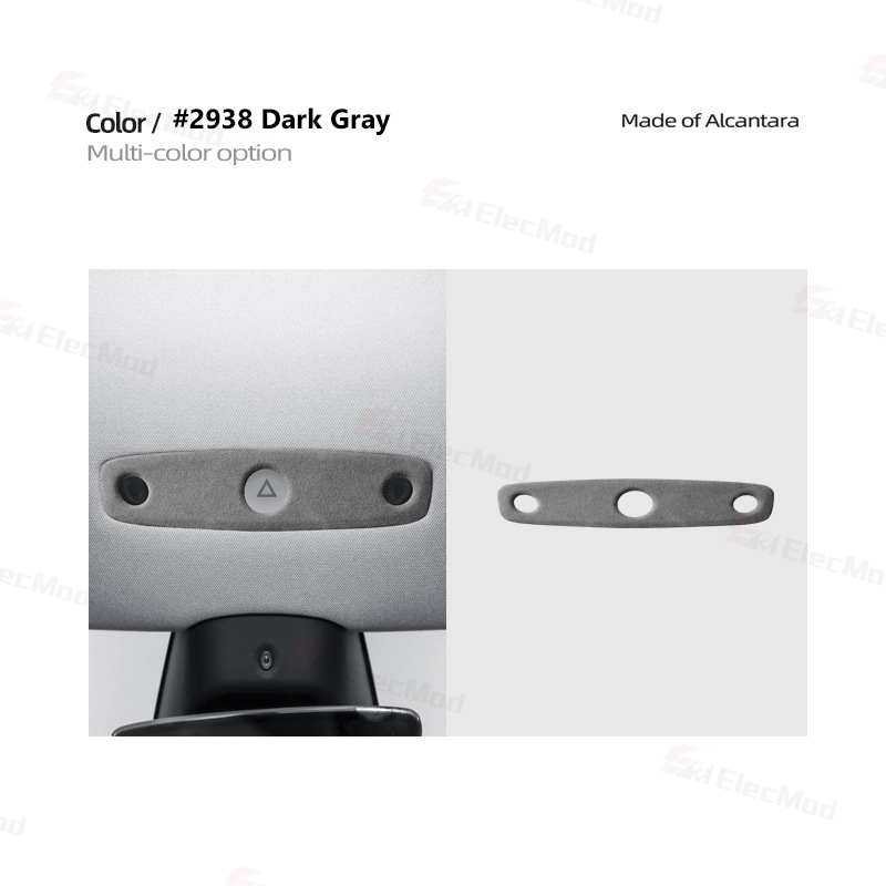 ElecMod Alcantara Reading Light Trim Cover For Tesla Model 3 Highland