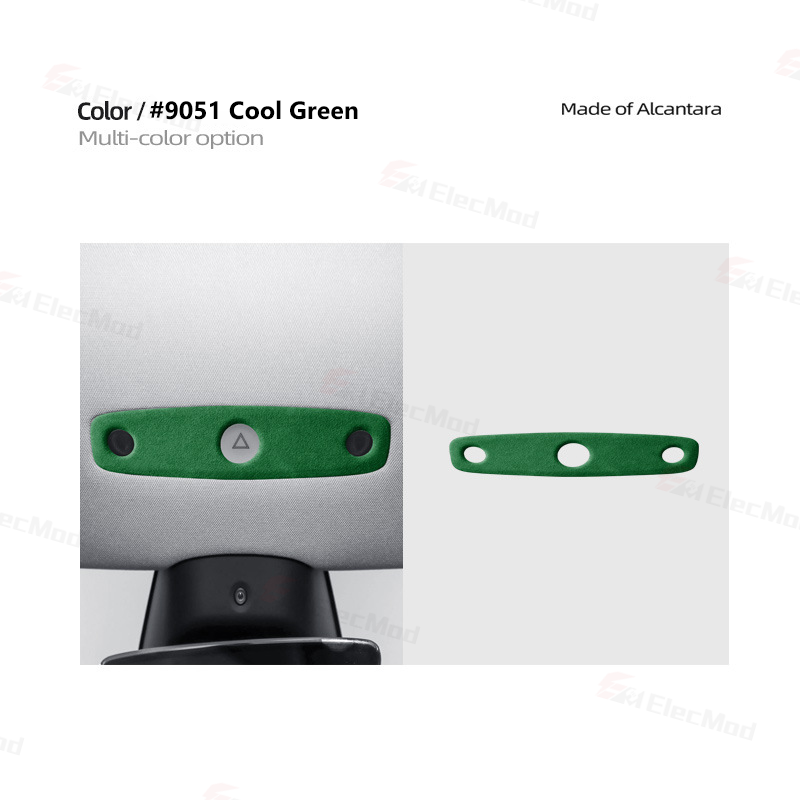 ElecMod Alcantara Reading Light Trim Cover For Tesla Model 3 Highland