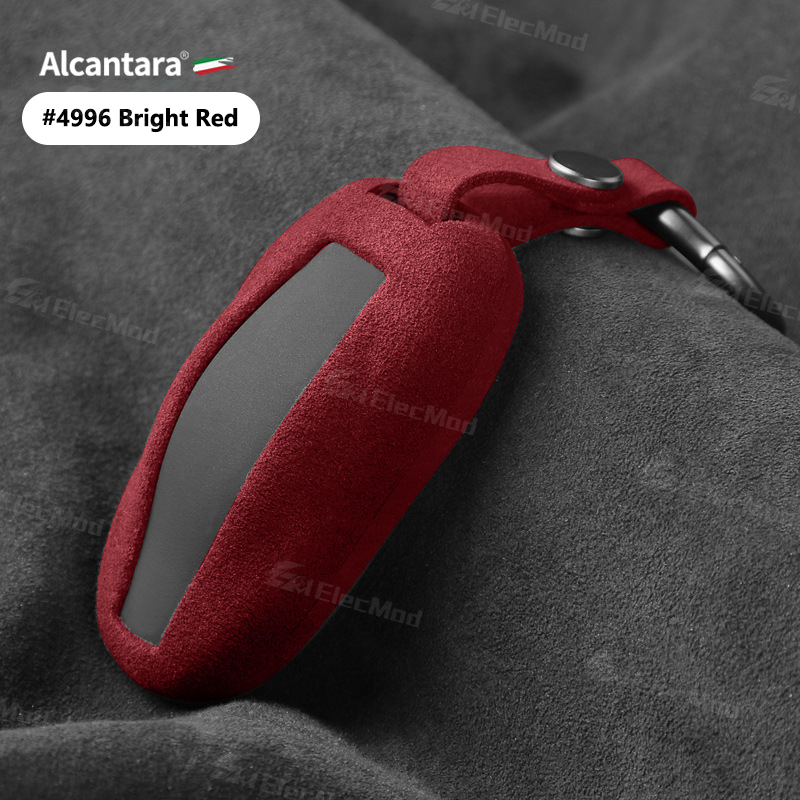 ElecMod Alcantara Tesla Key Fob Cover for Model 3/Y/S/X