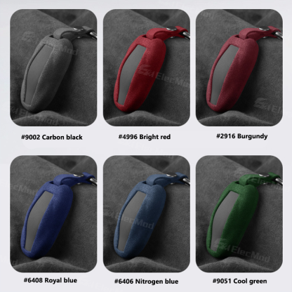 ElecMod Alcantara Tesla Key Fob Cover for Model 3/Y/S/X