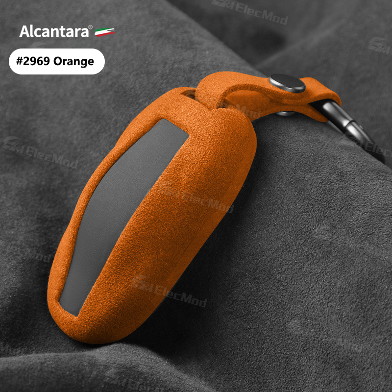 ElecMod Alcantara Tesla Key Fob Cover for Model 3/Y/S/X
